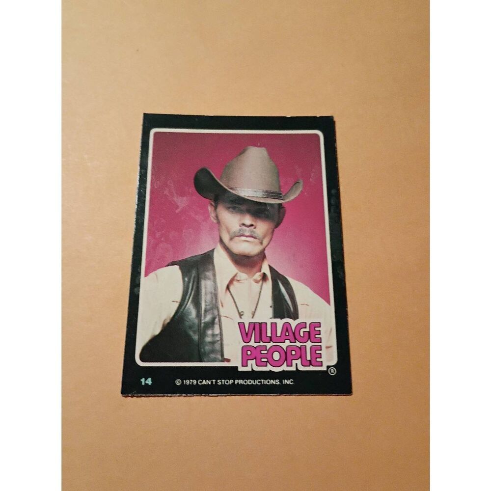 Vintage 1979 Village People Trading Card #14 Disco Era Vintage Music Collectible